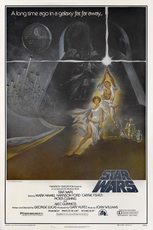 STAR WARS A NEW HOPE MOVIE POSTER 24x36 CLASSIC VINTAGE 85130 Hamil IV DISNEY