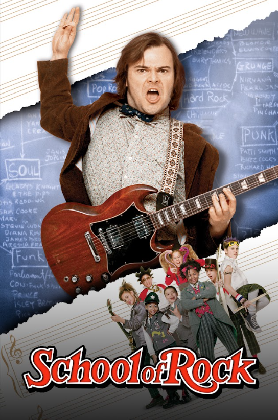 School of Rock 2003 Poster 24x36 - Comedy Music Jack Black Rock 'n' Roll Fun - PosterFire.com