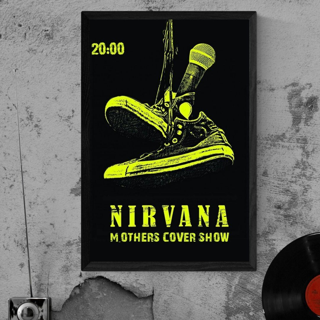 Nirvana Mothers Cover Show 24x36 Kurt Cobain Foo Fighters Grunge Punk Poster PRo - PosterFire.com