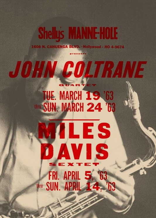 John Coltrane Miles Davis Jazz Poster 24x36 - Legends, Iconic Duo, Classic