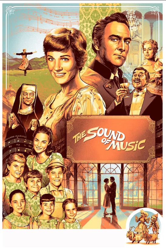 The Sound of Music 1965 Movie Poster 24x36 - Classic Musical Julie Andrews Famil