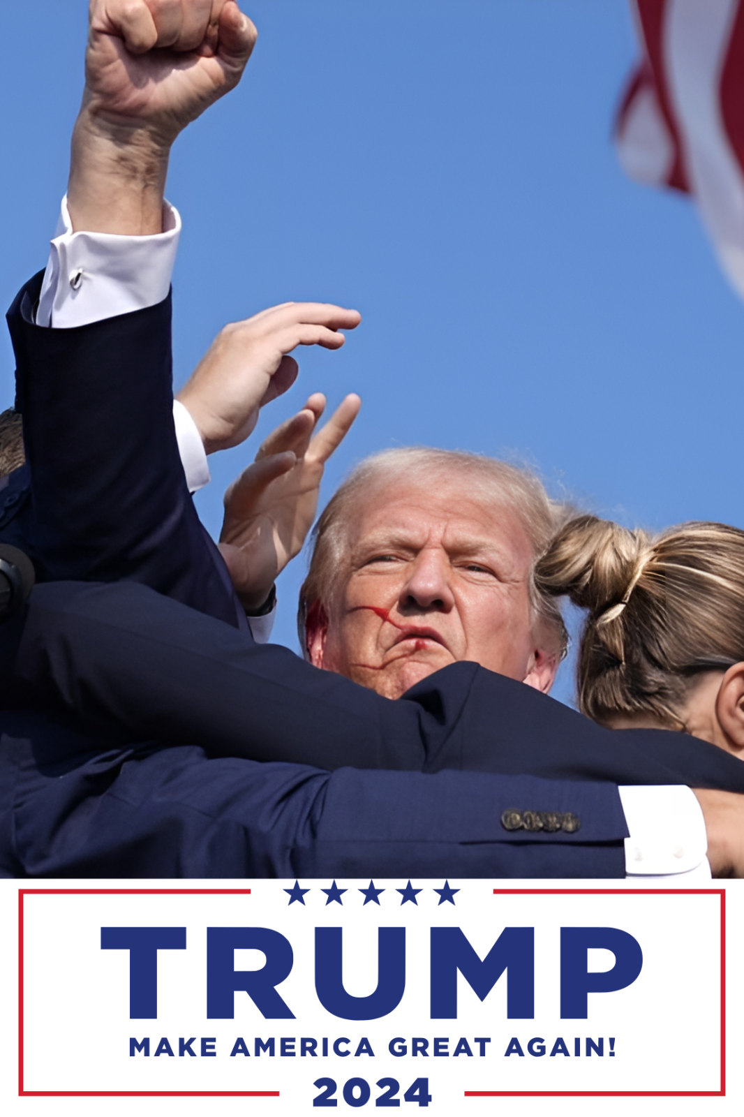 Trump Assassination attempt 2024 24X36 POSTER president shot sniper JFK rally - PosterFire.com