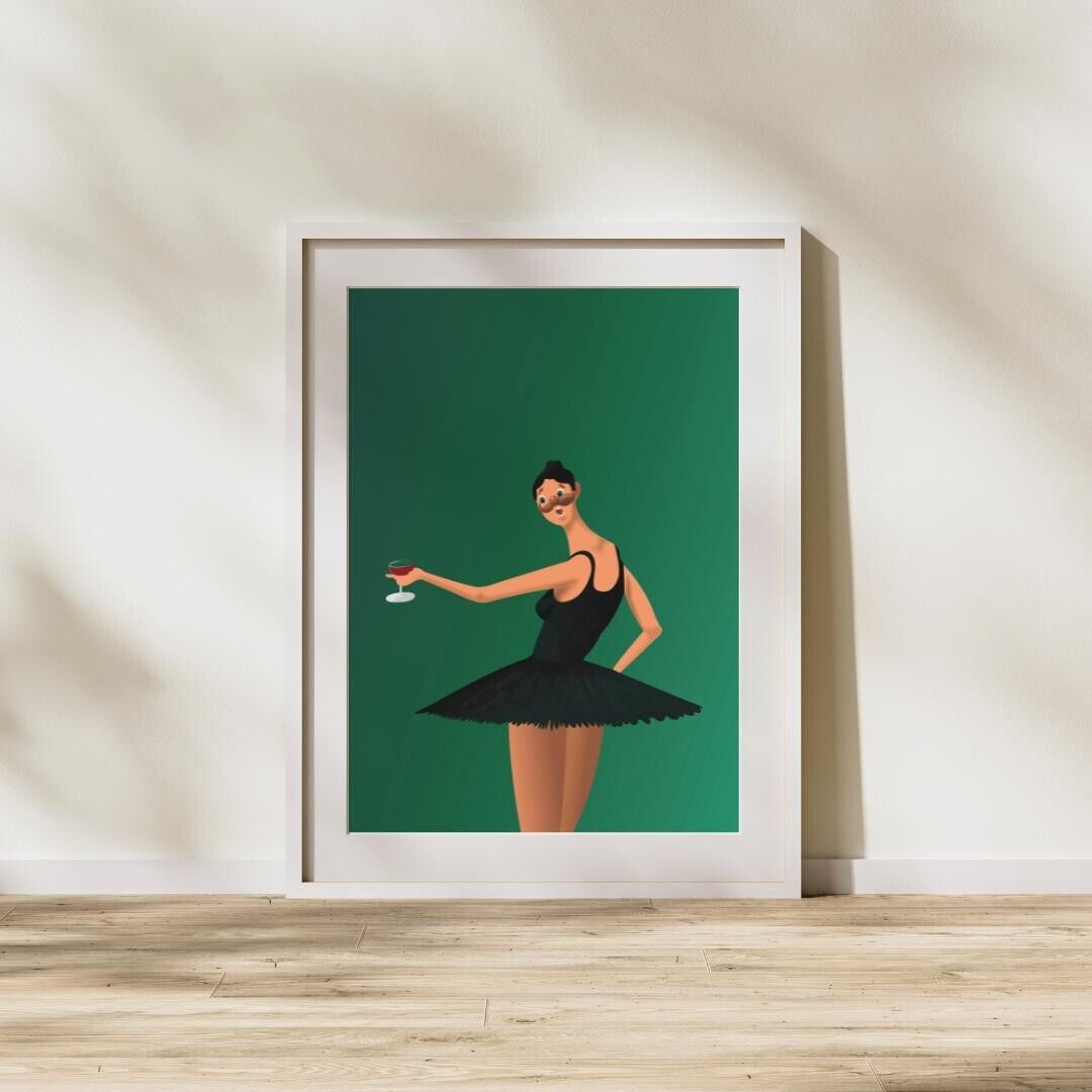 Ballerina Twisted Dark Fantasy Art Print condo poster pop modern kanye kaws - PosterFire.com