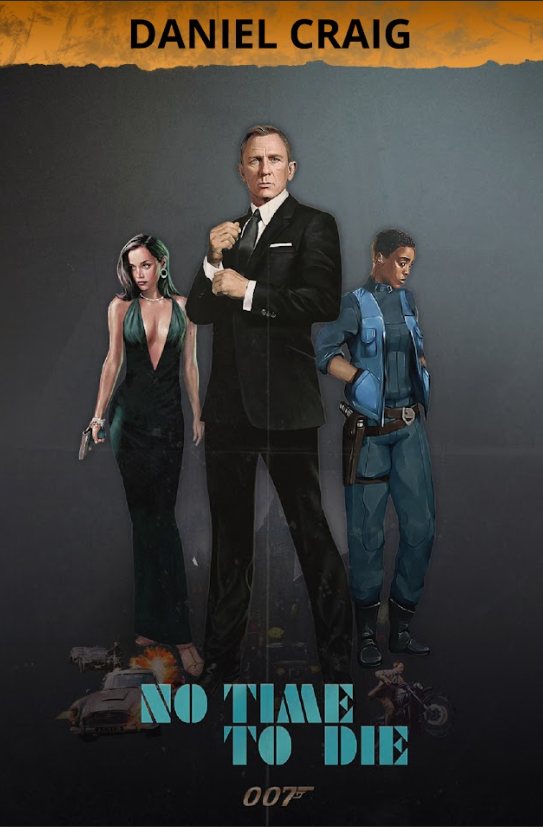 No Time to Die 2021 Movie Poster 24x36 - James Bond, Daniel Craig’s Final Missio - PosterFire.com