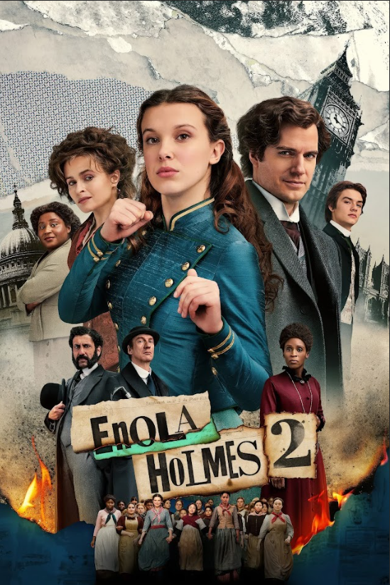 2022 Enola Holmes 2 Movie Poster 24x36 Mystery Adventure Millie Bobby Brown - PosterFire.com