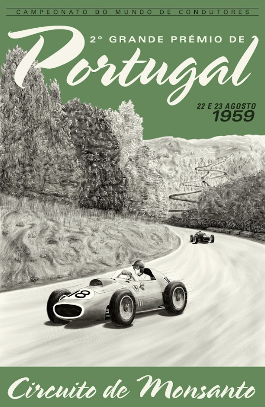 Grande Prêmio de Portugal 1959 Car Racing Poster - Historic F1 Event, Classic