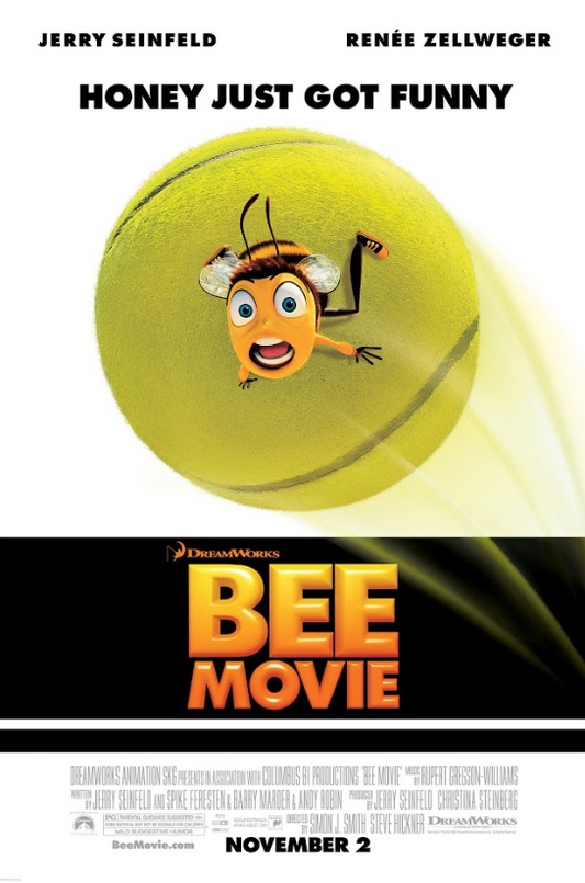 Bee Movie (2007) Poster 24x36 – Whimsical Animated Comedy, Barry B. Benson - PosterFire.com