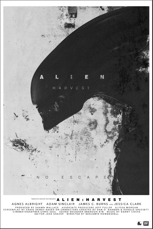 Alien: Harvest (2019) Poster 24x36 - Sci-Fi Thriller, Dark Design, Rare Art - PosterFire.com