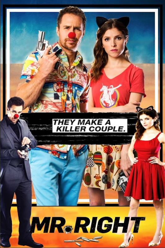 Mr. Right 2016 Poster 24x36 - Action Comedy Anna Kendrick Sam Rockwell Film Art - PosterFire.com