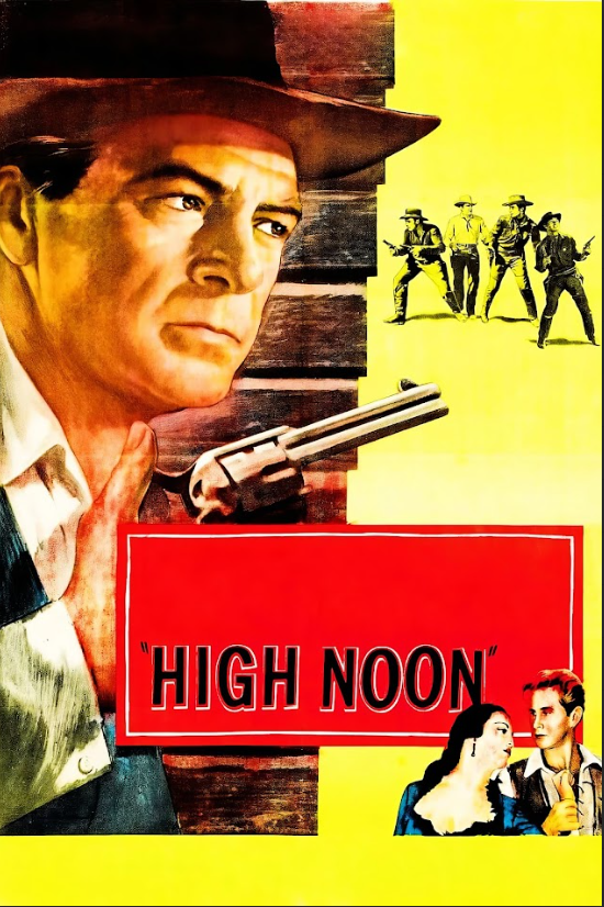 High Noon 1952 Movie Poster 24x36 Western Thriller Gary Cooper Classic Film