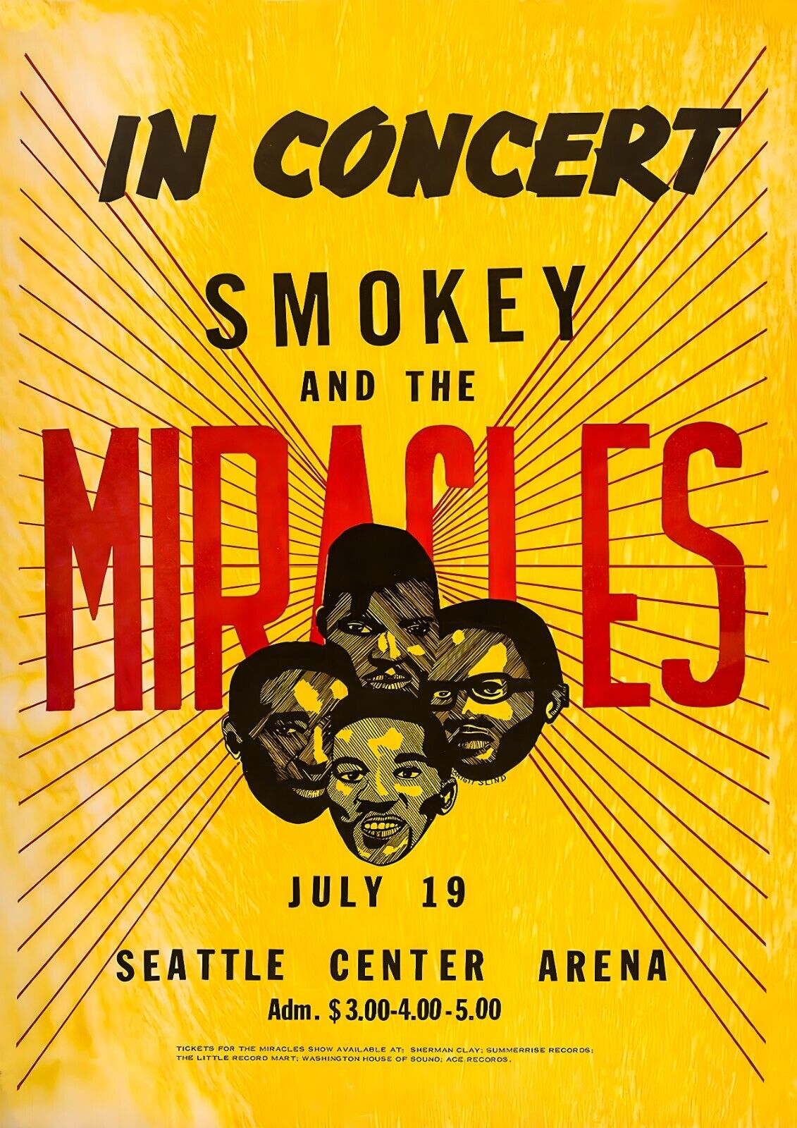 Vintage Smokey Robinson and The Miracles Music Posters - Rare Collectibles