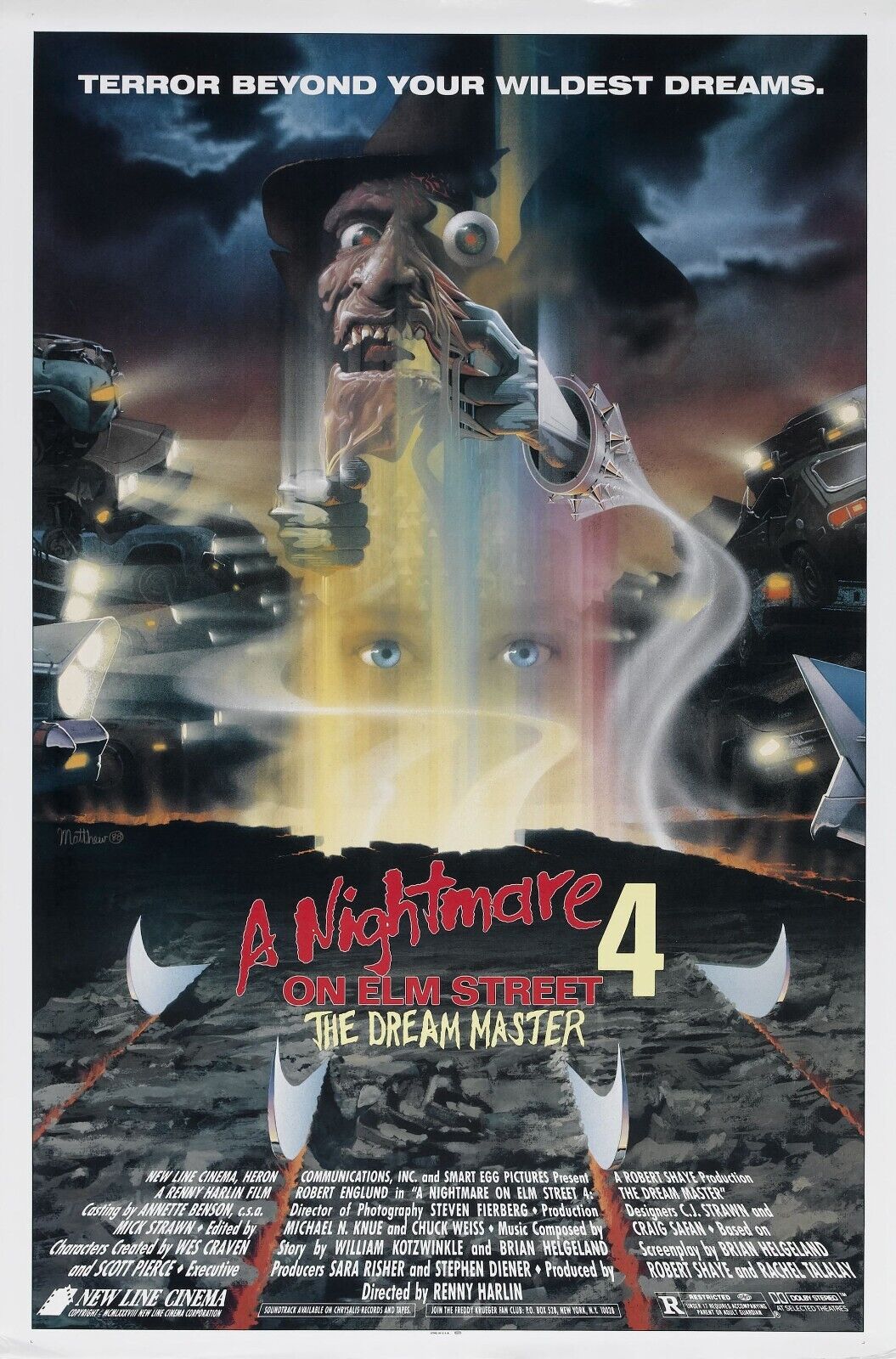 Dreams Unleashed: Nightmare on Elm Street 4 Movie Poster - PosterFire.com