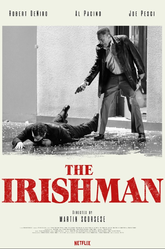 The Irishman (2019) 24x36 Movie Poster, Scorsese, De Niro, Pesci, Pacino, Crime