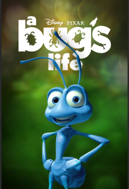 A Bug's Life (1998) 24x36 Movie Poster - Pixar Animation, Family Adventure