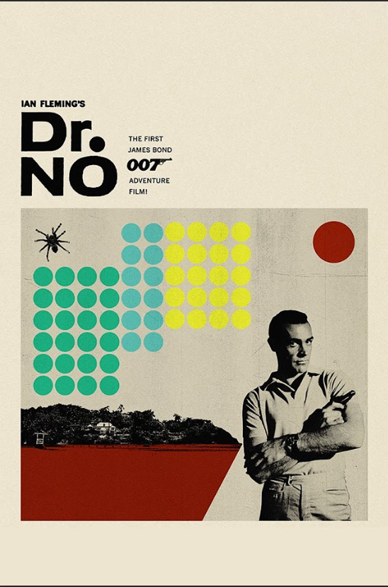 Dr. No (1962) 24x36 Poster Sean Connery James Bond Spy Classic Retro Film Artwor - PosterFire.com