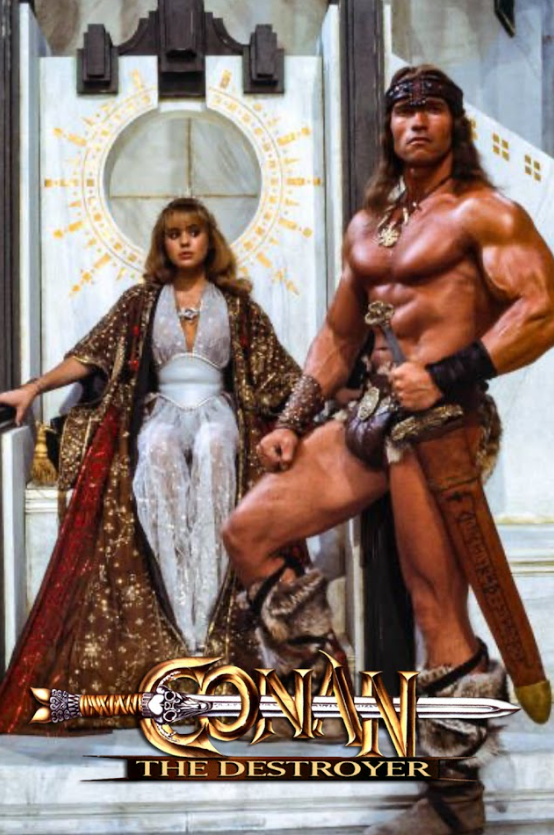 Conan the Destroyer 1984 Movie Poster 24x36 - Arnold Schwarzenegger, Epic Fantas - PosterFire.com