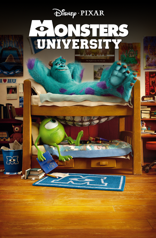 Monsters University (2013) 24x36 Movie Poster, Disney Pixar Animation, Rare Vint