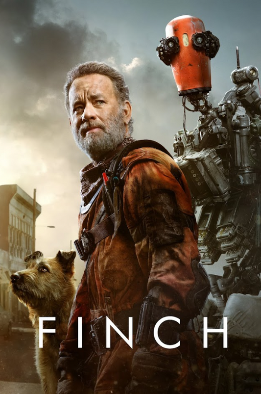 Finch (2021) 24x36 Movie Poster Tom Hanks Sci-Fi Adventure Robot Dog Art