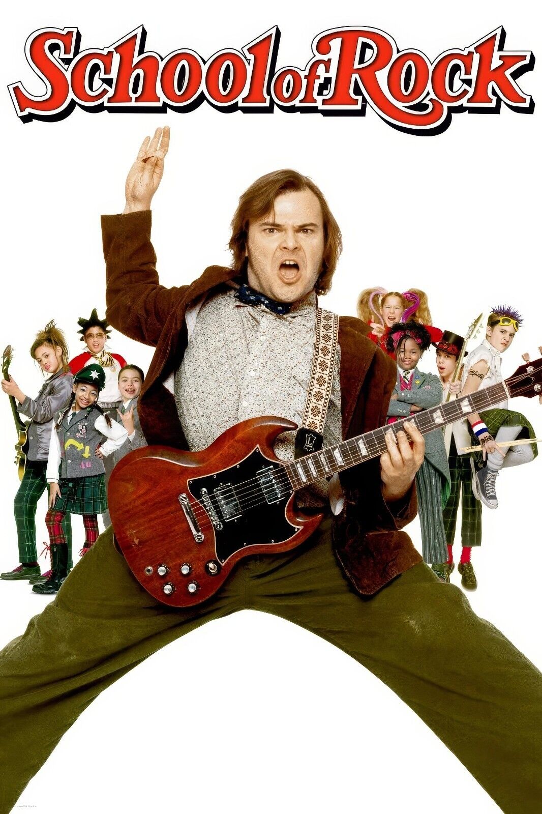 School of Rock Poster 24x36 - Jack Black, 2003, 4K Ultra HD nickelodeon disney