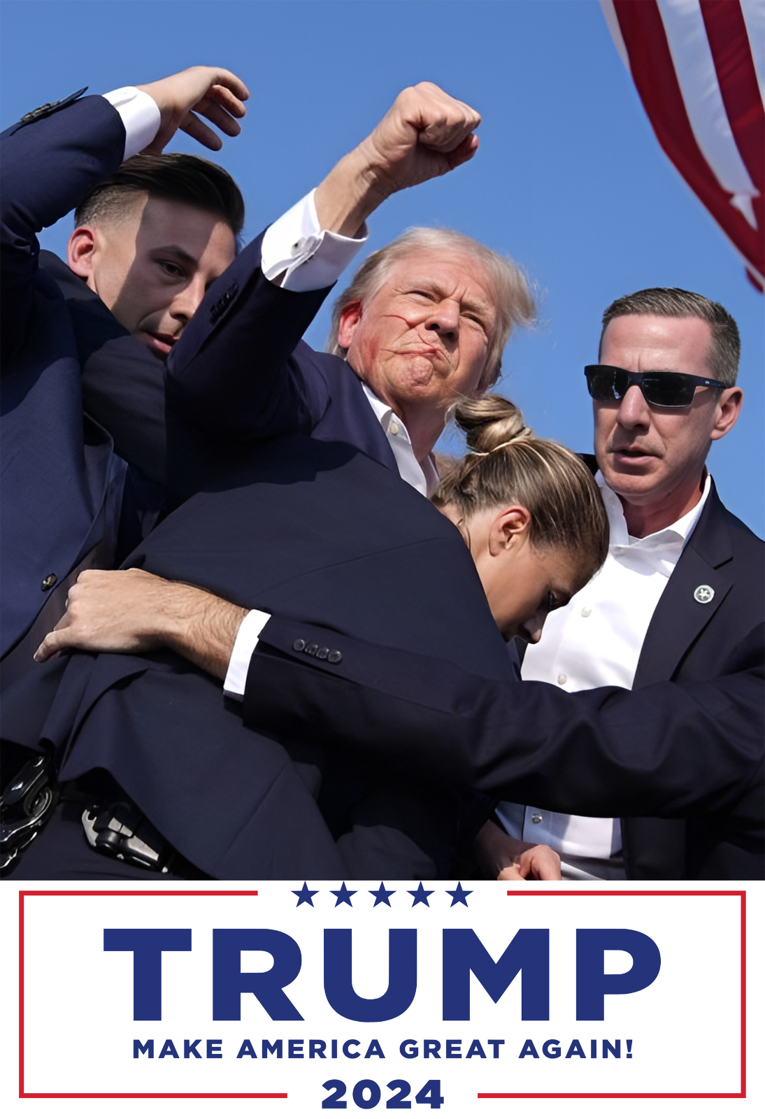 Trump Assassination attempt 2024 24X36 POSTER president shot sniper JFK rally - PosterFire.com