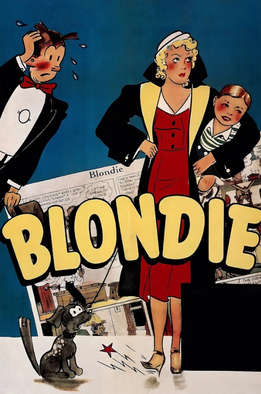 Blondie (1938) 24x36 Poster Classic Comedy Film Vintage Artwork Retro