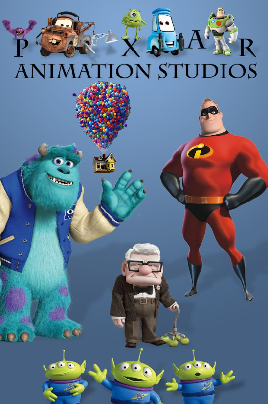 Pixar Animation Studios Poster 24x36 - Iconic Films Collection Animation Magic