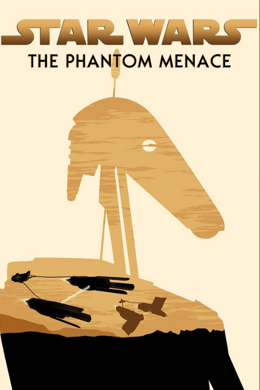 Star Wars: Episode I - The Phantom Menace 1999 Movie Poster 24x36 Sci-Fi Action - PosterFire.com