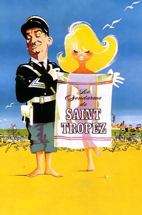 Le Gendarme de Saint-Tropez 1964 Movie Poster 24x36 - French Comedy, Classic - PosterFire.com