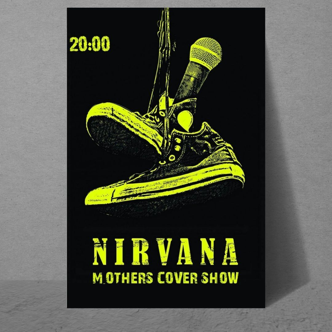 Nirvana Mothers Cover Show 24x36 Kurt Cobain Foo Fighters Grunge Punk Poster PRo - PosterFire.com