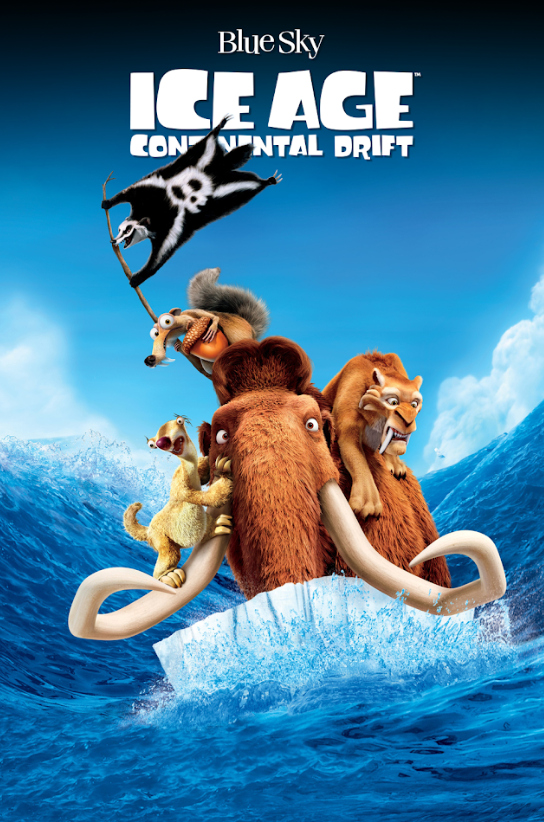 Ice Age: Continental Drift 2012 Movie Poster 24x36 | Animated Adventure Comedy