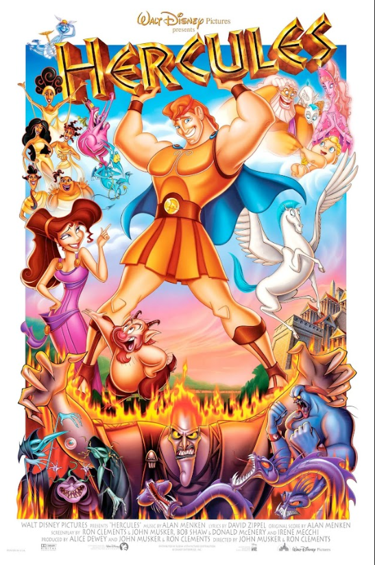 Hercules (1997) Movie Poster 24x36 Disney Animated Classic, Mythical Adventure