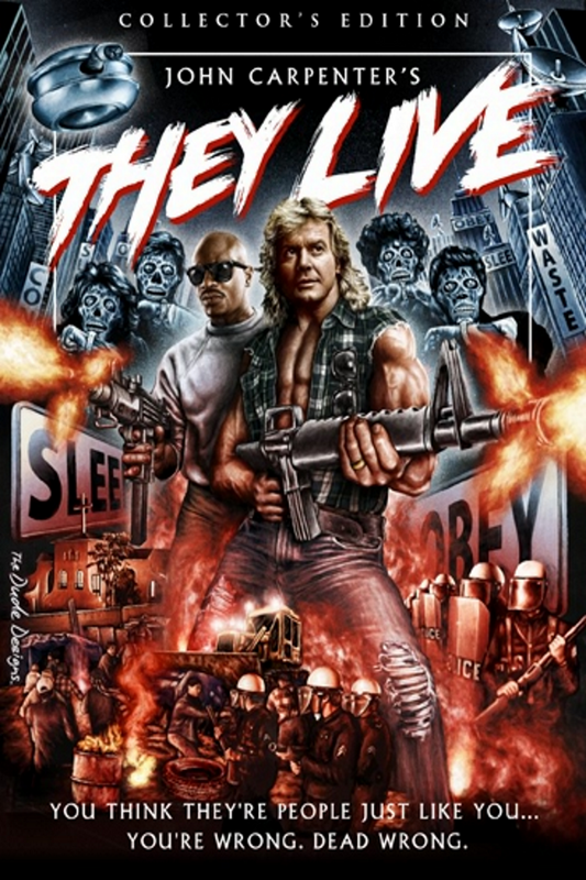 They Live 1988 Movie Poster 24x36 Sci-Fi Action Social Commentary with Roddy Pip - PosterFire.com