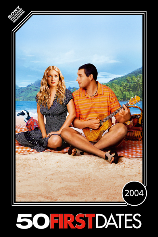 50 First Dates (2004) 24x36 Poster - Adam Sandler, Drew Barrymore, Romantic Come - PosterFire.com