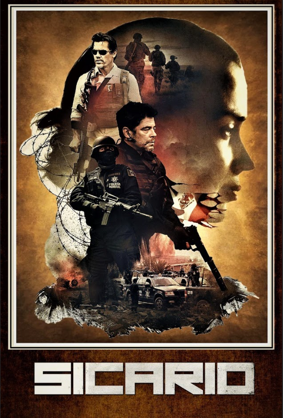 Sicario 2015 Movie Poster 24x36 - Emily Blunt - Drug War Thriller Intense Drama