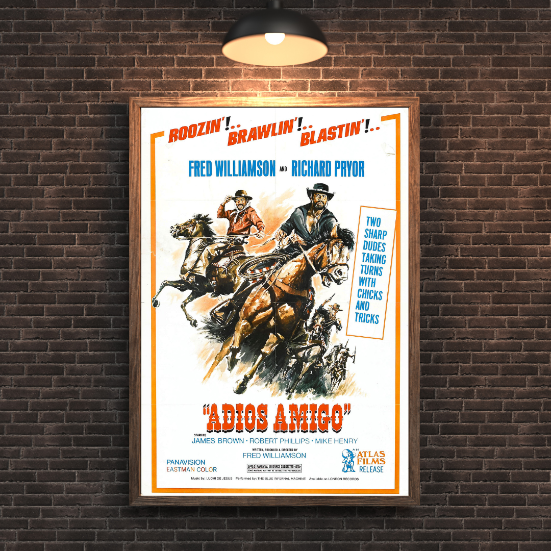 Adiós Amigo Movie Poster - Vintage Western Comedy Collectible Art Print - PosterFire.com