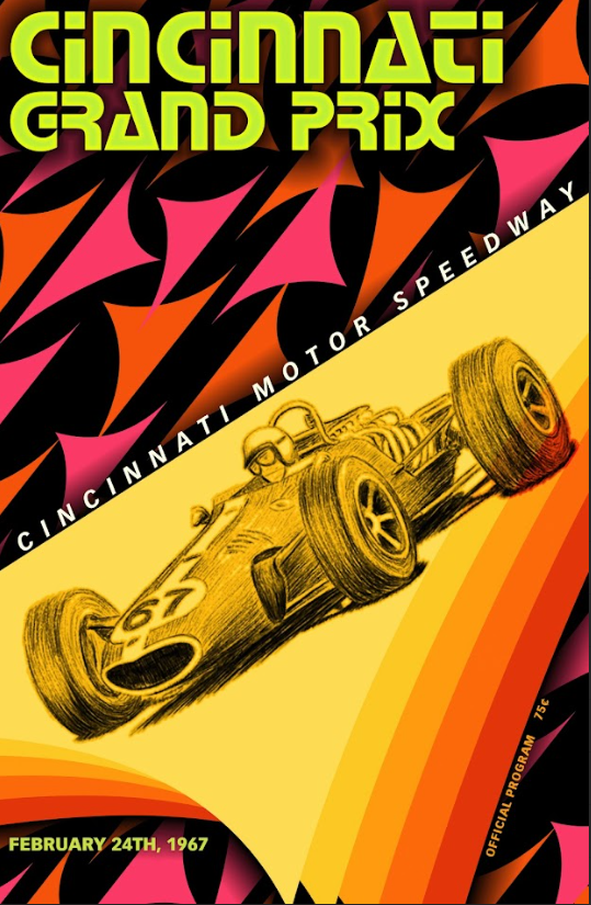 Cincinnati Grand Prix 1967 Car Racing Poster - Historic Motorsport Event, Classi - PosterFire.com