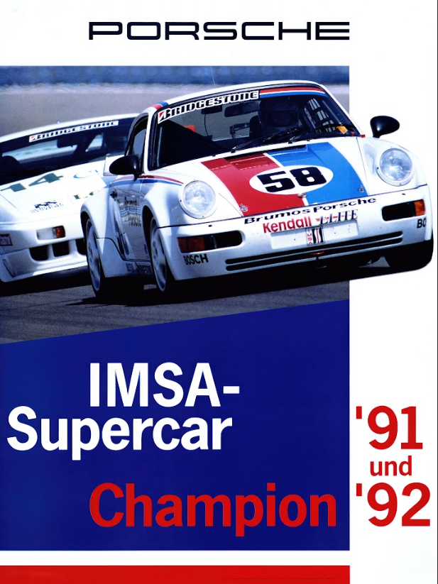 IMSA Supercar Champion 1991 & 1992 Car Racing Poster - Celebrating Back-to-Back - PosterFire.com