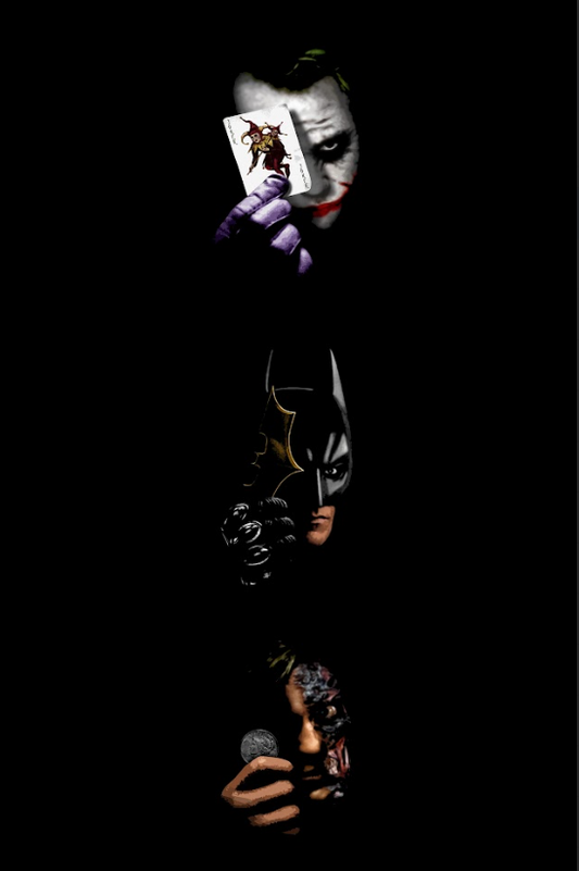 The Dark Knight 2008 Poster 24x36 - Batman vs Joker Heath Ledger Classic - PosterFire.com