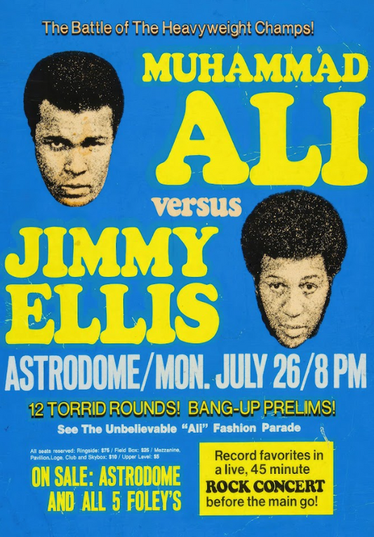 Muhammad Ali vs Jimmy Ellis Boxing Poster 24x36 - 1971 Heavyweight Championship - PosterFire.com