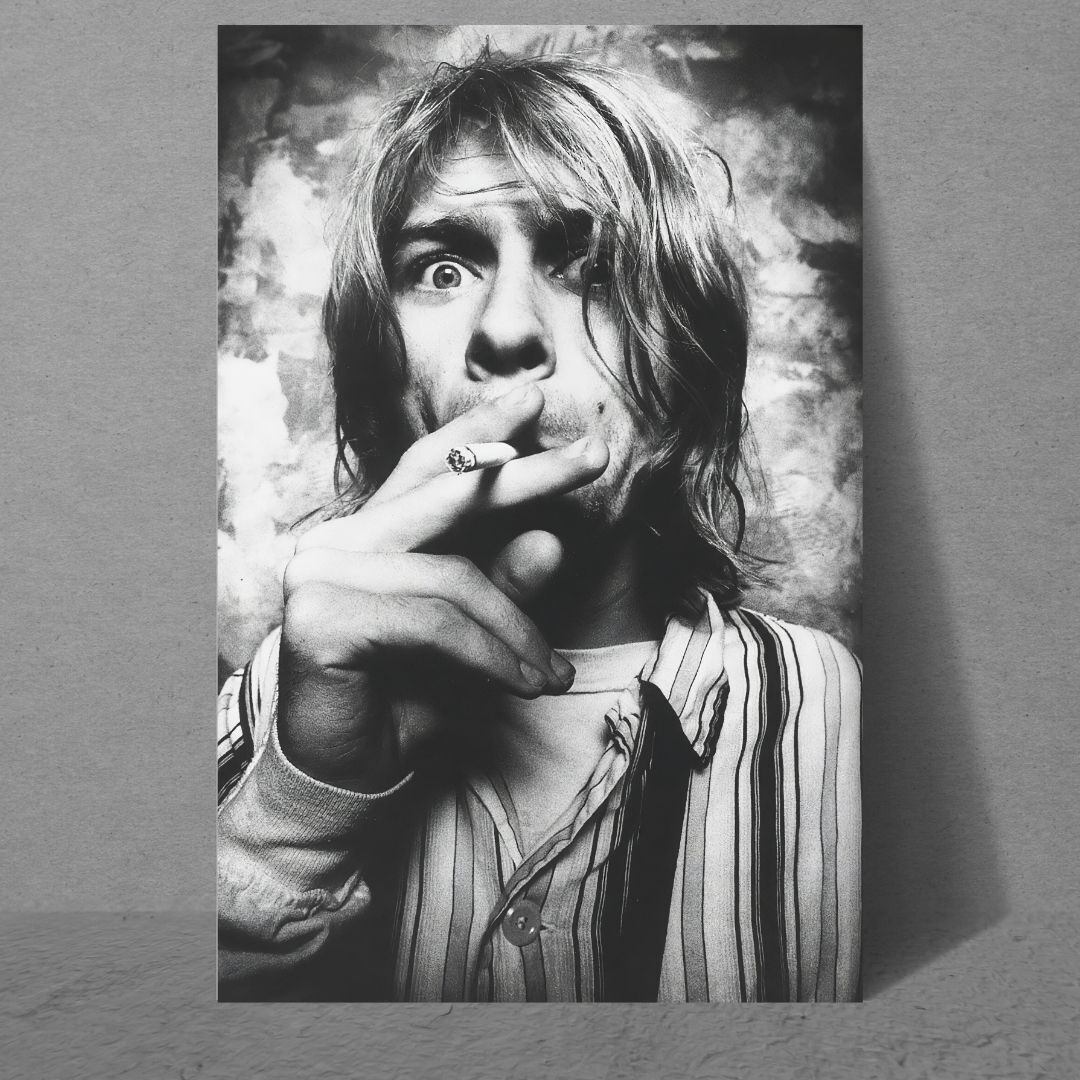 Kurt Cobain poster 24x36 smoking nirvana grunge punk the clash the police rock