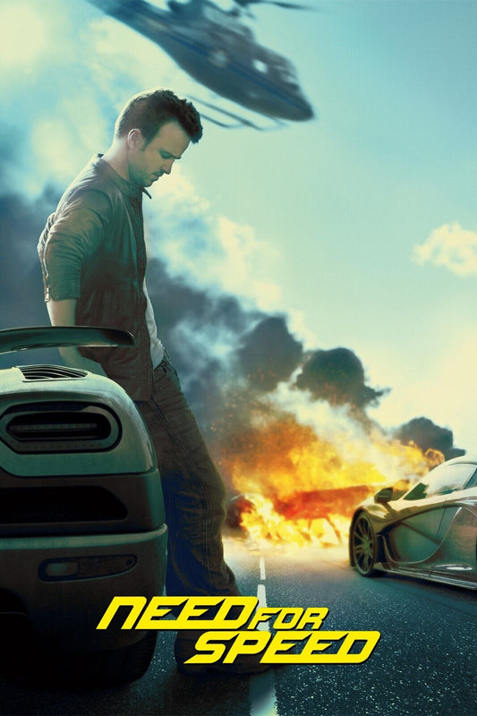 Need for Speed 2014 Movie Poster 24x36 Action Racing Thriller Art - PosterFire.com