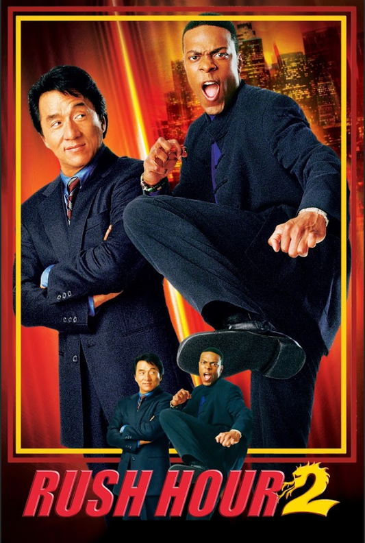 Rush Hour 2 2001 Movie Poster 24x36 - Jackie Chan & Chris Tucker - Action Comedy