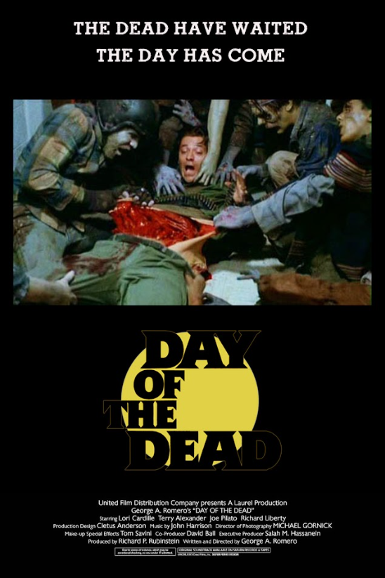 1985 Day of the Dead Poster 24x36 | George A. Romero Zombie Horror | Classic Col