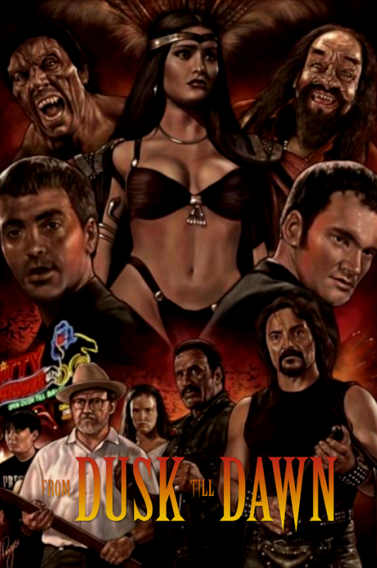 From Dusk Till Dawn 1996 Poster 24x36 - Horror Action, George Clooney and Salma