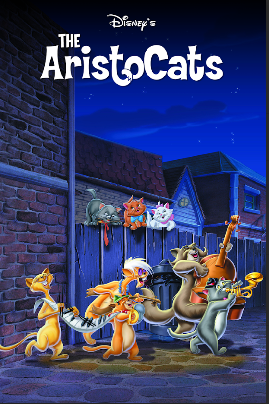 The Aristocats (1970) 24x36 Movie Poster, Disney Animated Classic, Rare Vintage