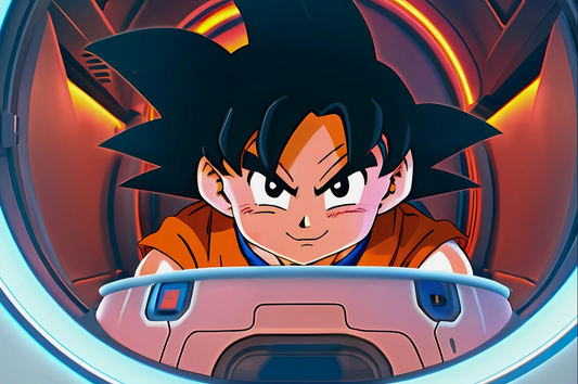 Dragon Ball Z Kid Goku in Space Escape Pod Poster 24x36 – Iconic Anime Art, Saiy - PosterFire.com