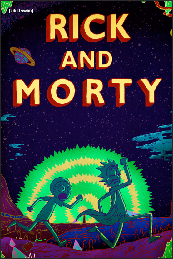 Rick and Morty 2013 Poster 24x36 - Animated Sci-Fi Comedy Bizarre Adventures