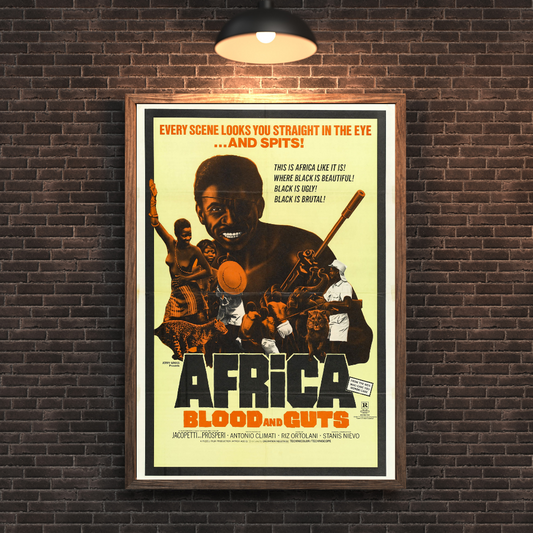 Africa Blood and Guts Movie Poster - Vintage Documentary Exploitation - PosterFire.com