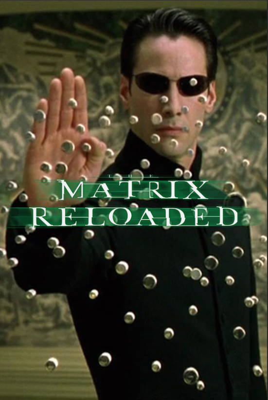 The Matrix Reloaded 2003 Poster 24x36 - Keanu Reeves Action Sci-Fi Neo Battle Se