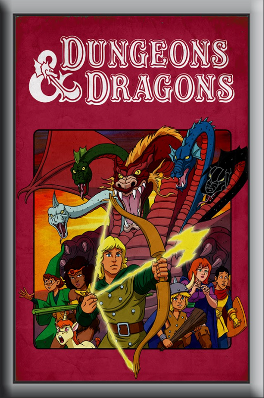 Dungeons & Dragons (1983) Movie Poster 24x36 Animated Fantasy, Classic Adventure